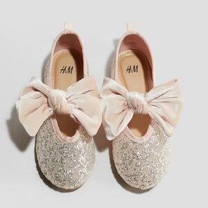 H&M BOW-DETAIL BALLET FLATS